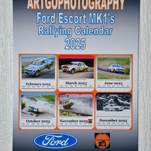 Ford Escort Mk1 Rallying A4 Calendar 2025