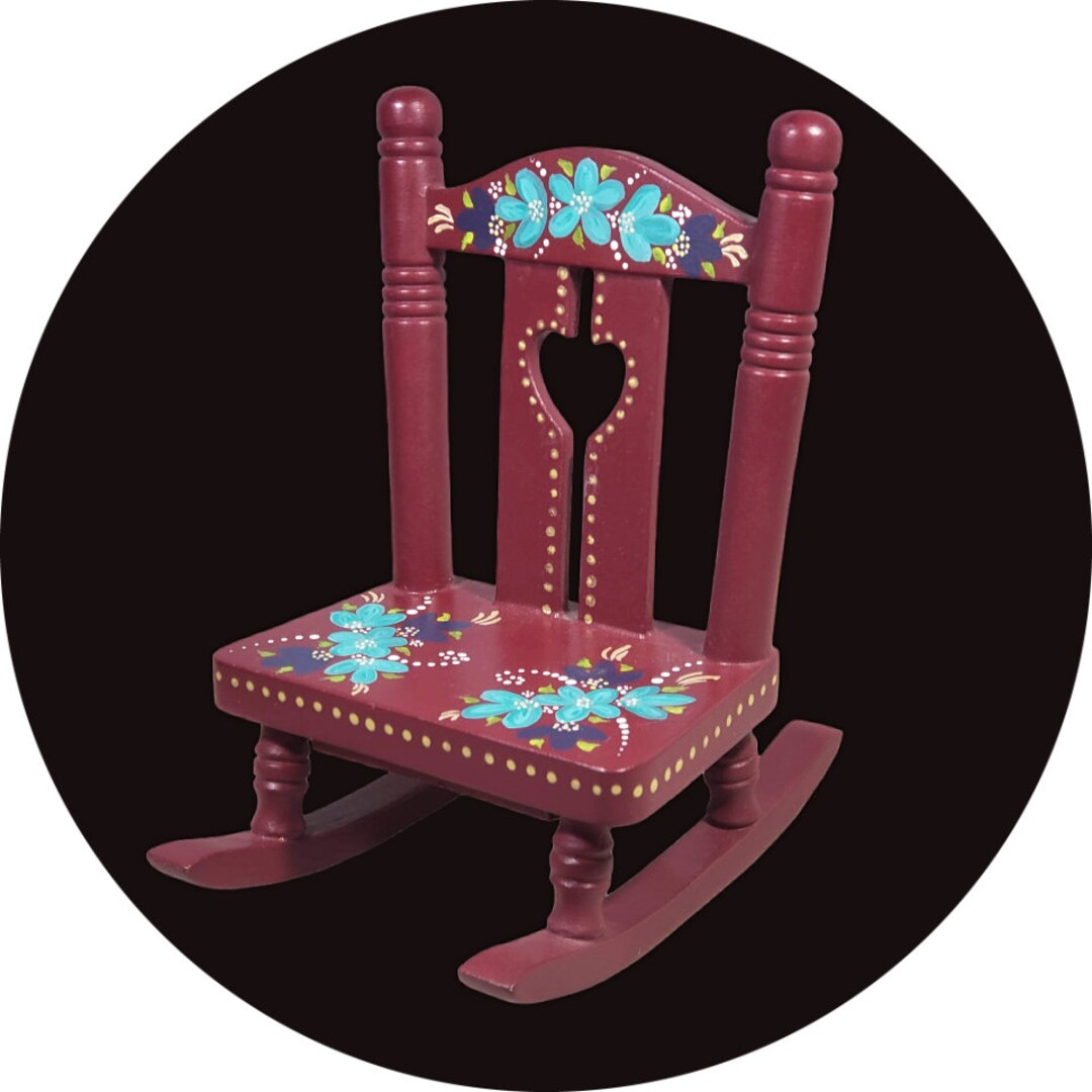 Vintage Porcelain Rocking Chair for Dolls Etsy