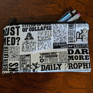 Single Patterned Zipper Pouch-Made with licensed fabric