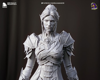 Custom 3D Printed BG3 Baldur&#39;s Gate 3 (III) Minthara Miniature/Statue (v3)
