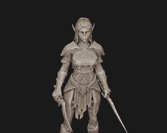 Custom 3D Printed BG3 Baldur's Gate 3 (III) Lae'zel Miniature