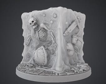 ヒーローズ・オン・ザ・ボーダーランズ用ゼラチナス・キューブ・ミニチュア、未塗装レジン製D&Dモンスターミニチュア、テーブルトップRPG用スライムクリーチャーフィギュア