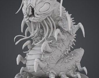 Carrion Crawler Miniature for Heroes on the Borderlands, Unpainted Resin D&D Monster Mini, Tabletop RPG Aberration Creature Figure