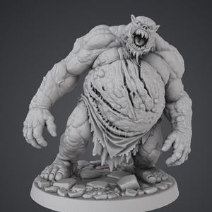Miniatura de zombi ogro para Heroes on the Borderlands, miniatura de resina sin pintar para D&D, figura de monstruo para juegos de rol de mesa.