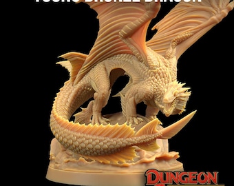 Dragón de bronce joven impreso en 3D (rediseño de 2024)