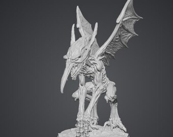Mephit Miniatur für die Helden der Borderlands, unbemalte Harz D&D Monster Mini, Steam Mephit Tabletop RPG Kreatur Figur