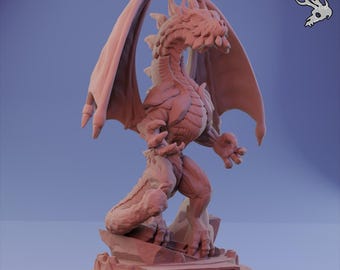 Kundenspezifische 3D Gedruckte Orinix, Erwachsene Lunar Dragon Miniatur