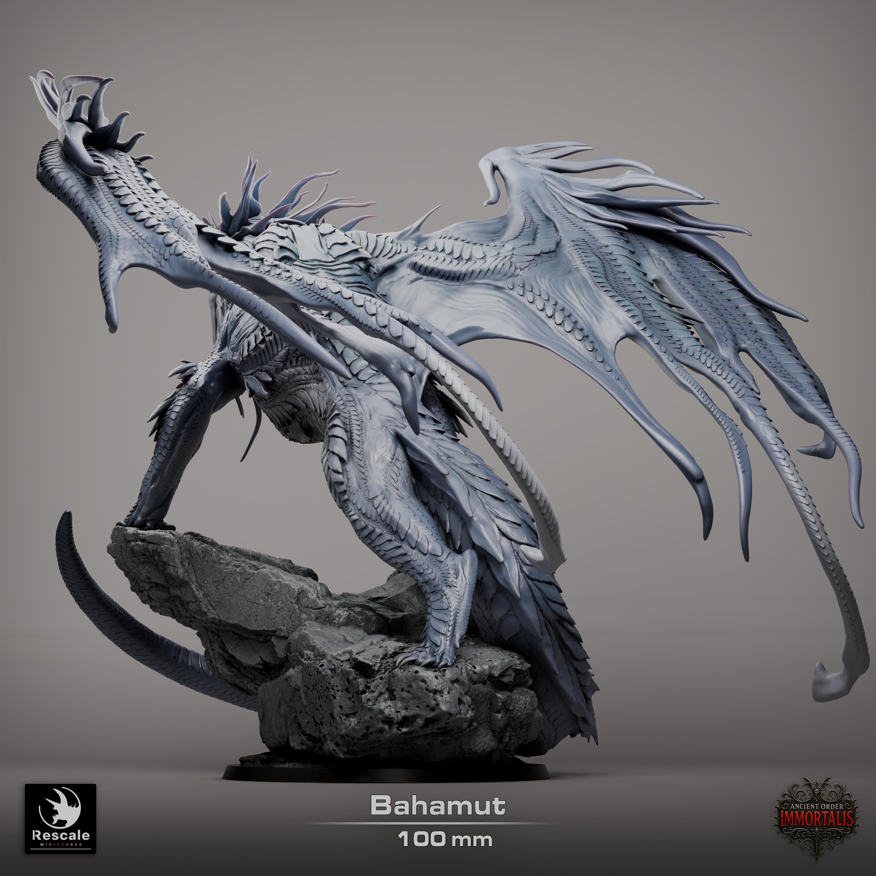 Custom 3D Printed Bahamut Statue - Etsy