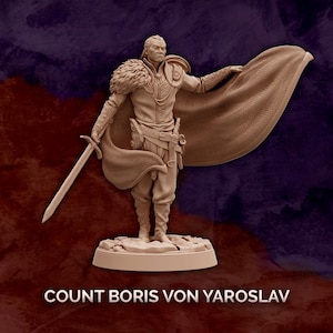 Custom 3D Printed Strahd (v2) Miniature