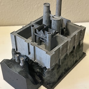 Geschilderde aangepaste 3D-harsgedrukte replica kasteel Ravenloft-schaal