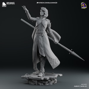 Custom 3D Printed BG3 Baldur&#39;s Gate 3 (III) Isobel v2 Statue/Miniature