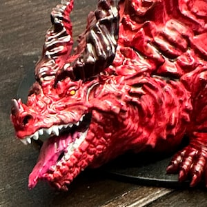 Custom 3D Printed Chonky Red Dragon &quot;Themberchaud&quot; (movie version)