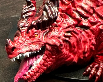 Custom 3D Printed Chonky Red Dragon "Themberchaud" (movie version)