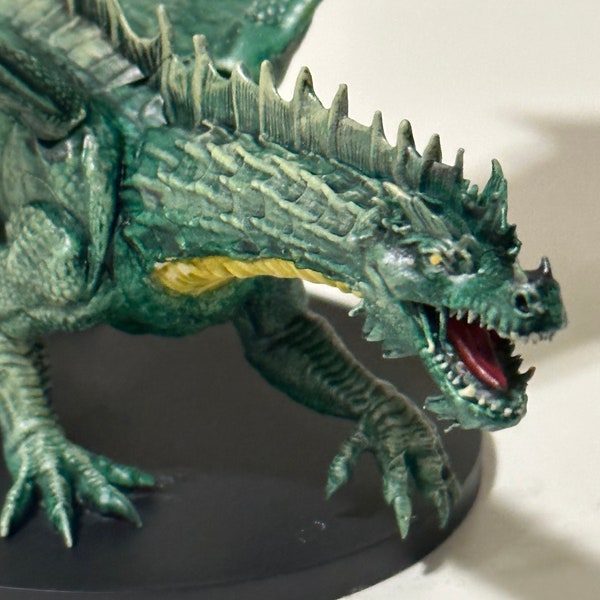 Custom 3D Printed Green Dragon (Young/Adult/Ancient)
