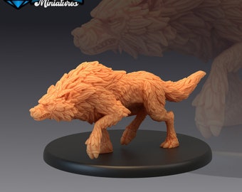 Custom 3D Printed Winter Wolf