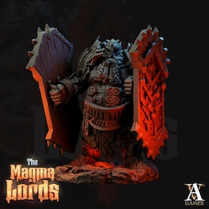 Custom 3D Printed Fire Giant Juggernaut