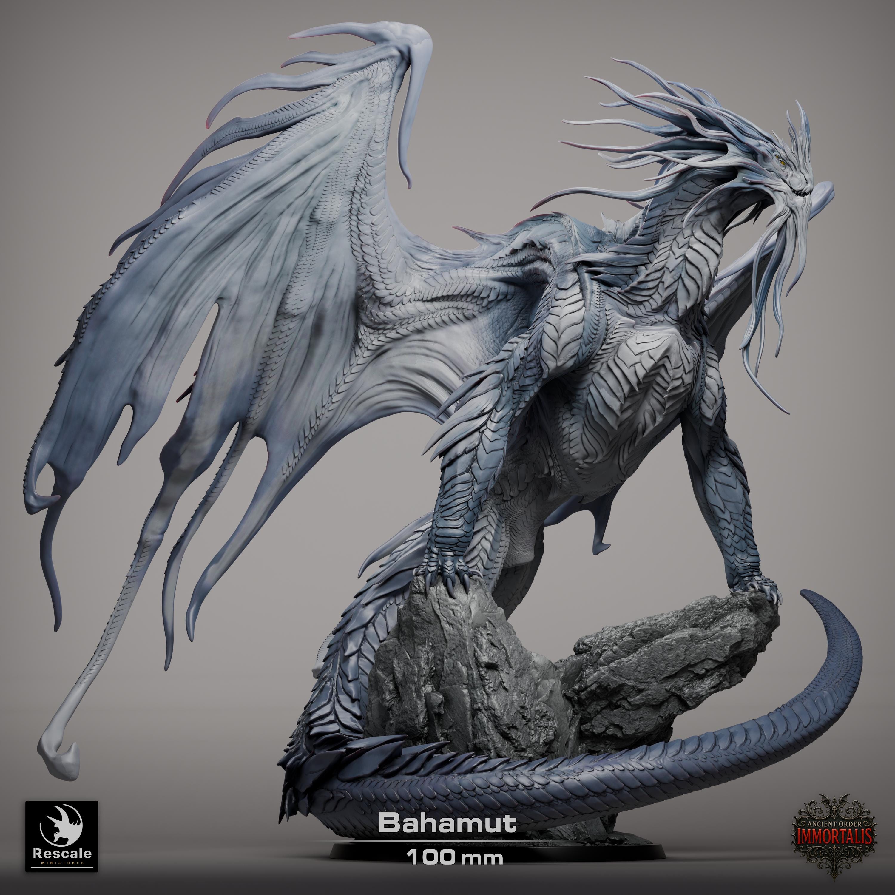 Custom 3D Printed Bahamut Statue - Etsy