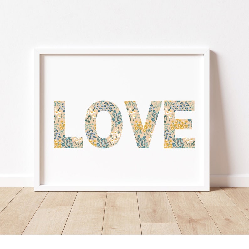 Pink Floral Nursery/kids Printable Art Set of Two as Shown Etsy