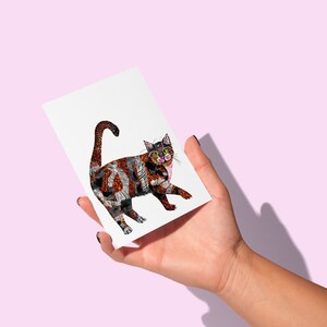 Espresso Cat (A5, unframed) - Collage Artwork