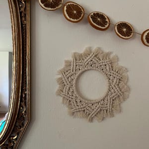 Mini sun macrame wreath