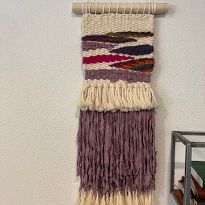 Small woven wall hanging tapestry