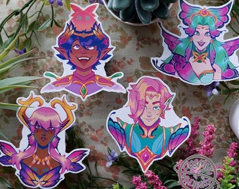 League of Legends Faerie Court Stickers - Karma, Milio, Ezreal, Seraphine