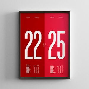 Super Bowl LVIII / Impresión minimalista con resultado final / Póster de arte de pared / Decoración de lienzo para el hogar / Regalo deportivo con marco negro / Fútbol americano de los Chiefs 49ers Mahomes