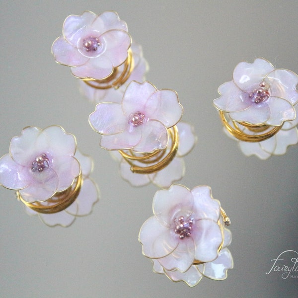 Flower Hair Spirals Etsy