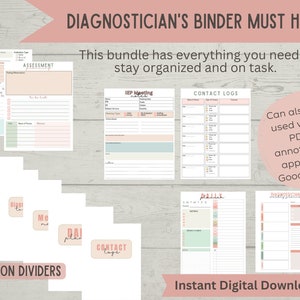 Diagnostician&#39;s Binder- Must Haves