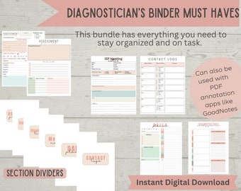 Diagnostician&#39;s Binder- Must Haves