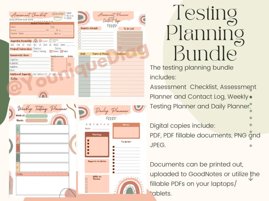 Testing Planning Bundle for Assessment Personnel (educational ...