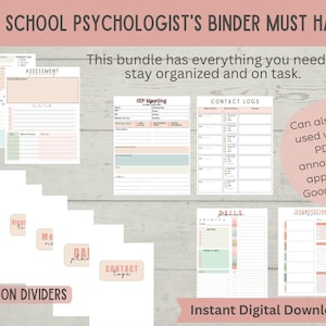 School Psychologist&#39;s Binder - Must Haves