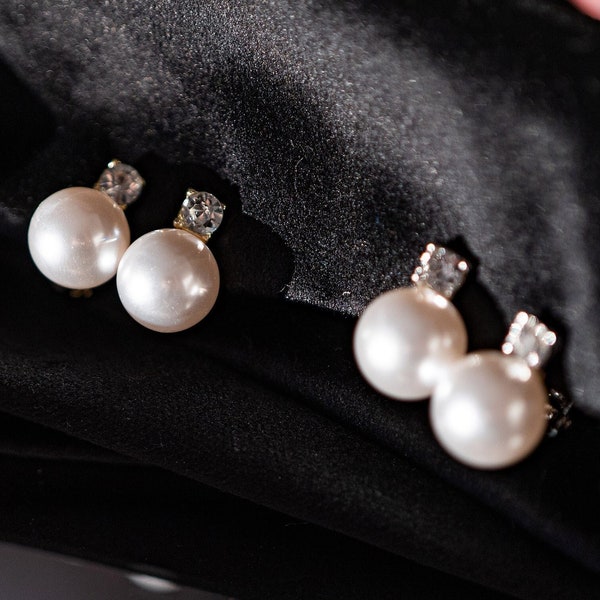 Pearl Clip on Oorbellen, Easy Clip on Oorbellen, Clip on Studs, Onzichtbare oorbellen, Cadeau voor haar, Bruidsoorbellen, Pearl Studs, Gold Studs