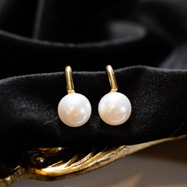 Large Pearl Clip on Earrings, Statement Pearl Clip on Earrings, Bridal Clip on Studs, Drop Clip on, Wedding Earrings, Everyday Earrings