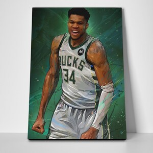 Milwaukee Bucks 2021 NBA Champions - Giannis Antetokounmpo Canvas Painting  — ZANE