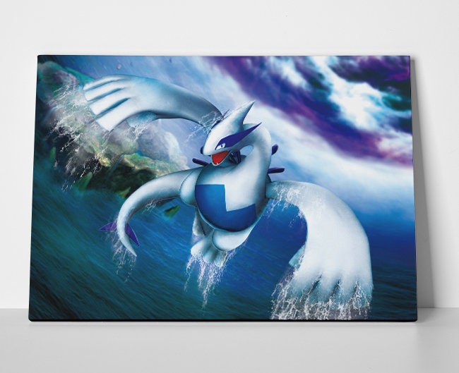Download A majestic Lugia in its ocean home Wallpaper