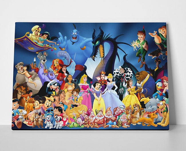 Disney Characters Poster or Canvas - Etsy