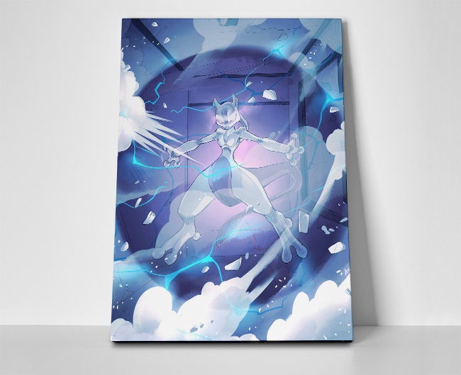 Ball Mewtwo Legendary Pokemon Evolution Anime Print Poster Wall Art Picture  A4 +