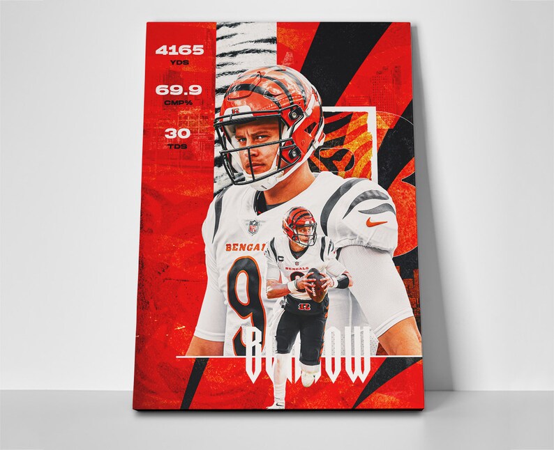 Joe Burrow Stats Poster or Canvas Etsy