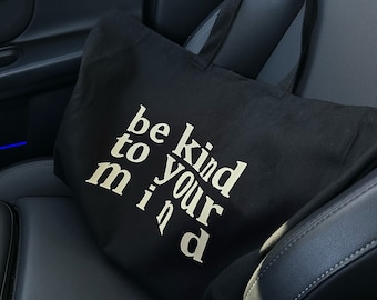 Be Kind To Your Mind XL-draagtas | Bewustzijn van geestelijke gezondheid
