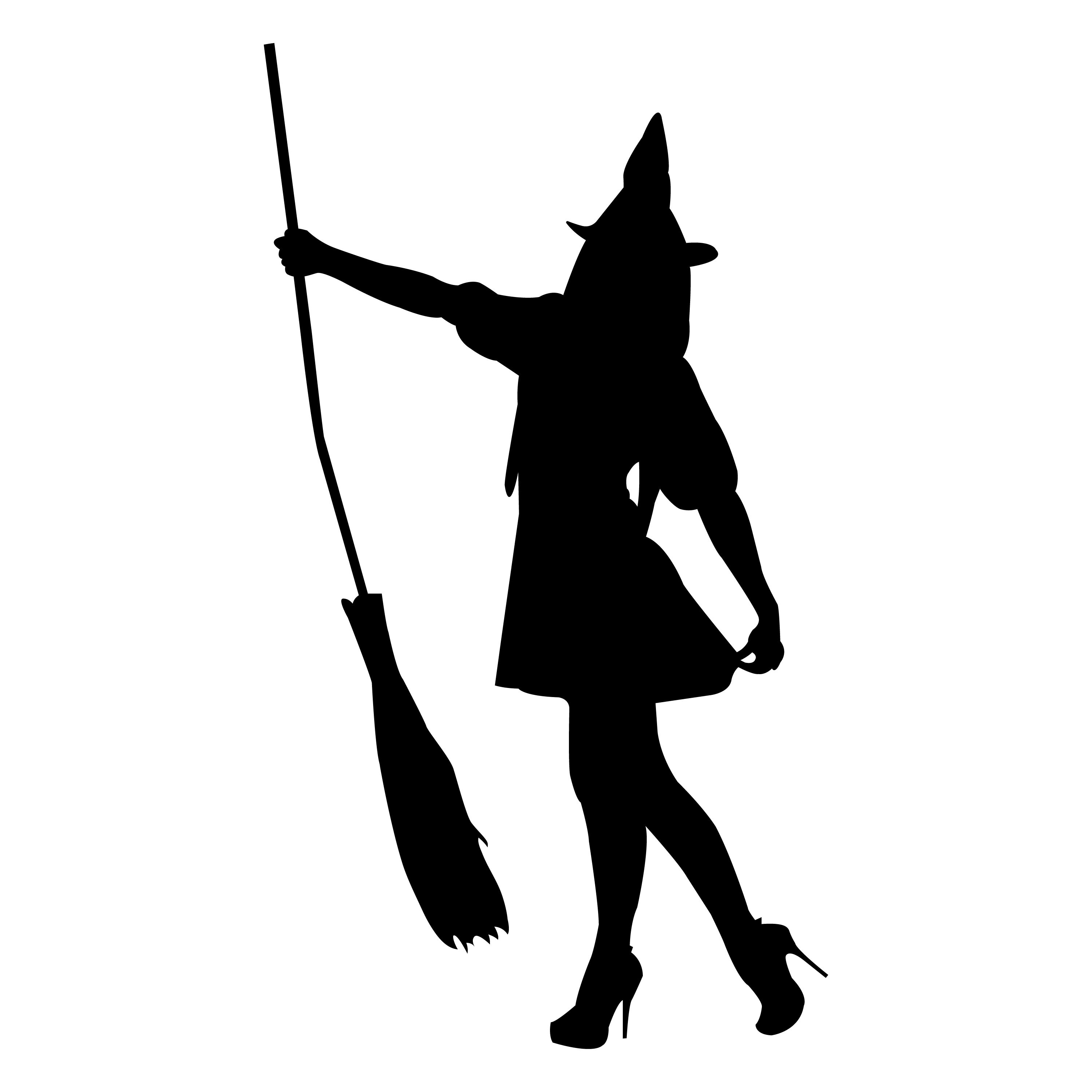Witch Silhouette SVG Witch Clip Art Halloween Clip Art Halloween SVG - Etsy