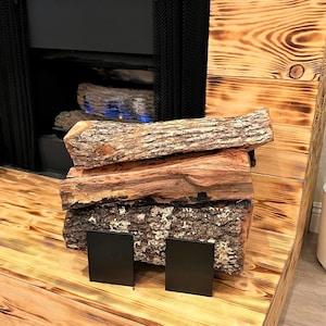 Minimalist Adjustable Firewood Holder, Steel Firewood rack, Fire Log holder, 2-Pack, Powder Coat finish