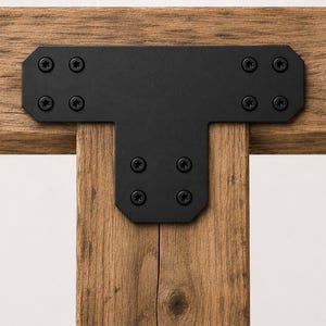 T Shaped beveled edge Bracket for 4" Post, Structural brackets for 4x4, Steel Support Bracket, Post Bracket, Truss Plate, Modern brackets