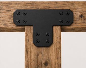 T Shaped beveled edge Bracket for 4" Post, Structural brackets for 4x4, Steel Support Bracket, Post Bracket, Truss Plate, Modern brackets
