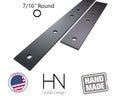 2" Flat Bar Support, Hidden Bracket, Metal Bracing, Brackets, Table Bracket, Metal Bracket, Barndoor support, Powder coated (7/16" Ø holes)