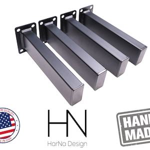 Steel Table Leg | 2x1 rectangular Single Post | Mid Century Modern | Coffee Table | Bench legs | Powder coat finish | Sold Per Leg