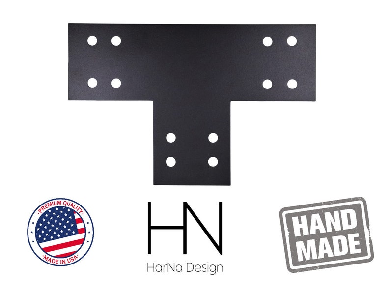 T Shaped Bracket for 4 Post, Structural T Bracket for 4x4 & 2x4, Steel Support Bracket, 4 Inch T