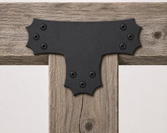 T Shaped Gothic Bracket for 4" Post, Structural brackets for 4x4, Steel Support Bracket, Post Bracket, Truss Plate, Modern brackets