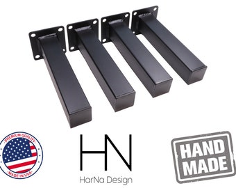 Steel Table Legs | 1.5x1.5 Single Post | Mid Century Modern | Coffee Table | Bench legs | Powder coat finish | Sold Per Leg