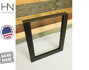 Steel Table Leg | 2x1 U wide shape | Mid Century Modern | Industrial table leg | Coffee Table | Bench legs | Powder coated | Sold Per Leg